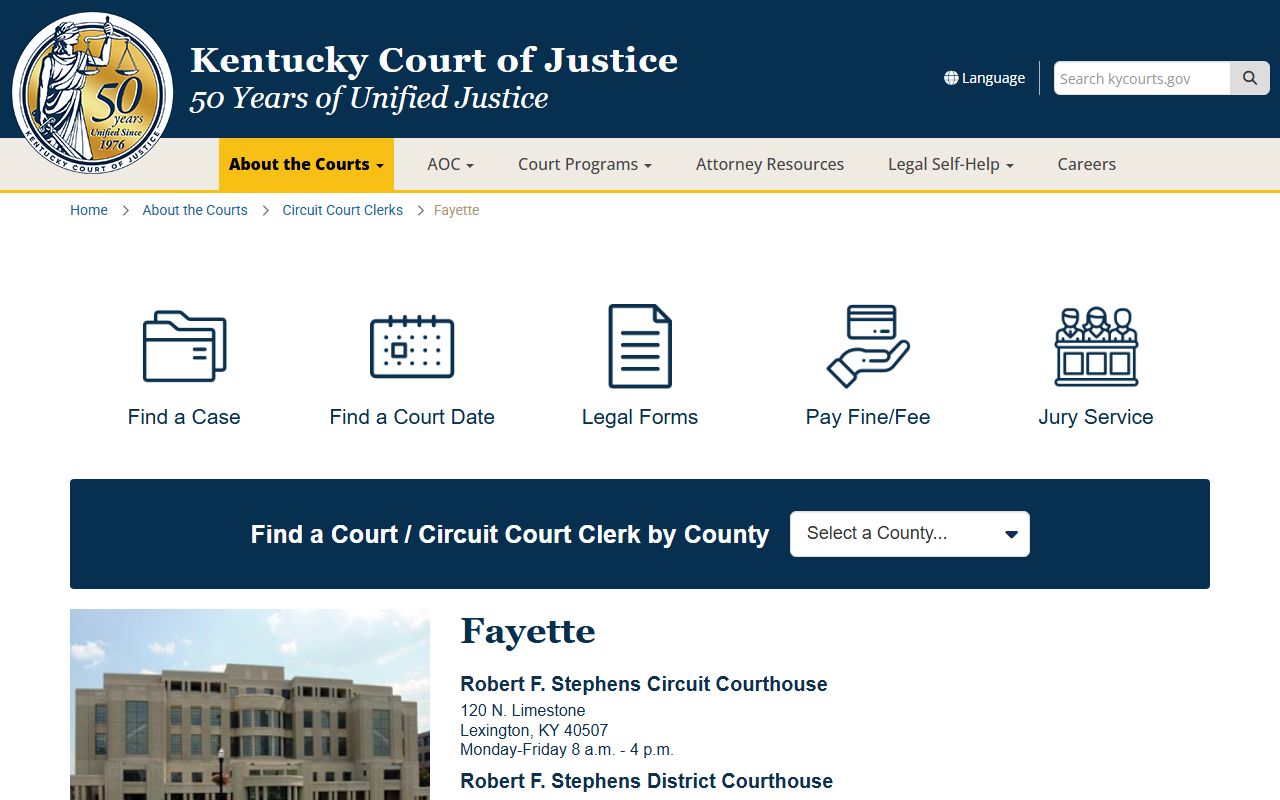 Fayette County Justice Center in Lexington Kentucky