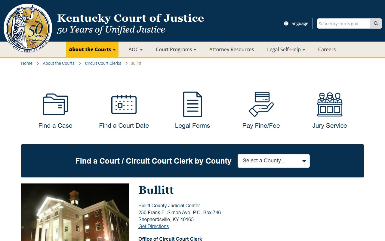 Bullitt County Kentucky Circuit Court