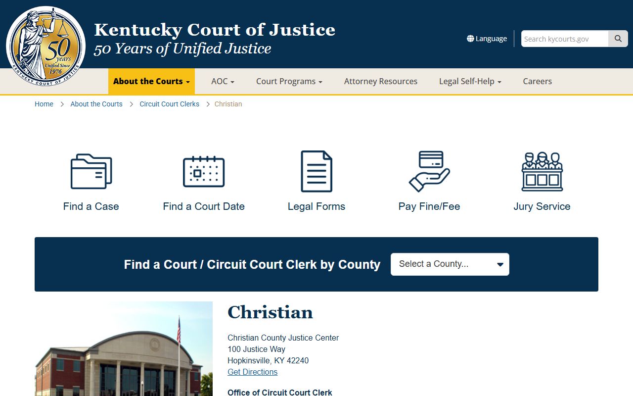 Christian County Kentucky Circuit Court