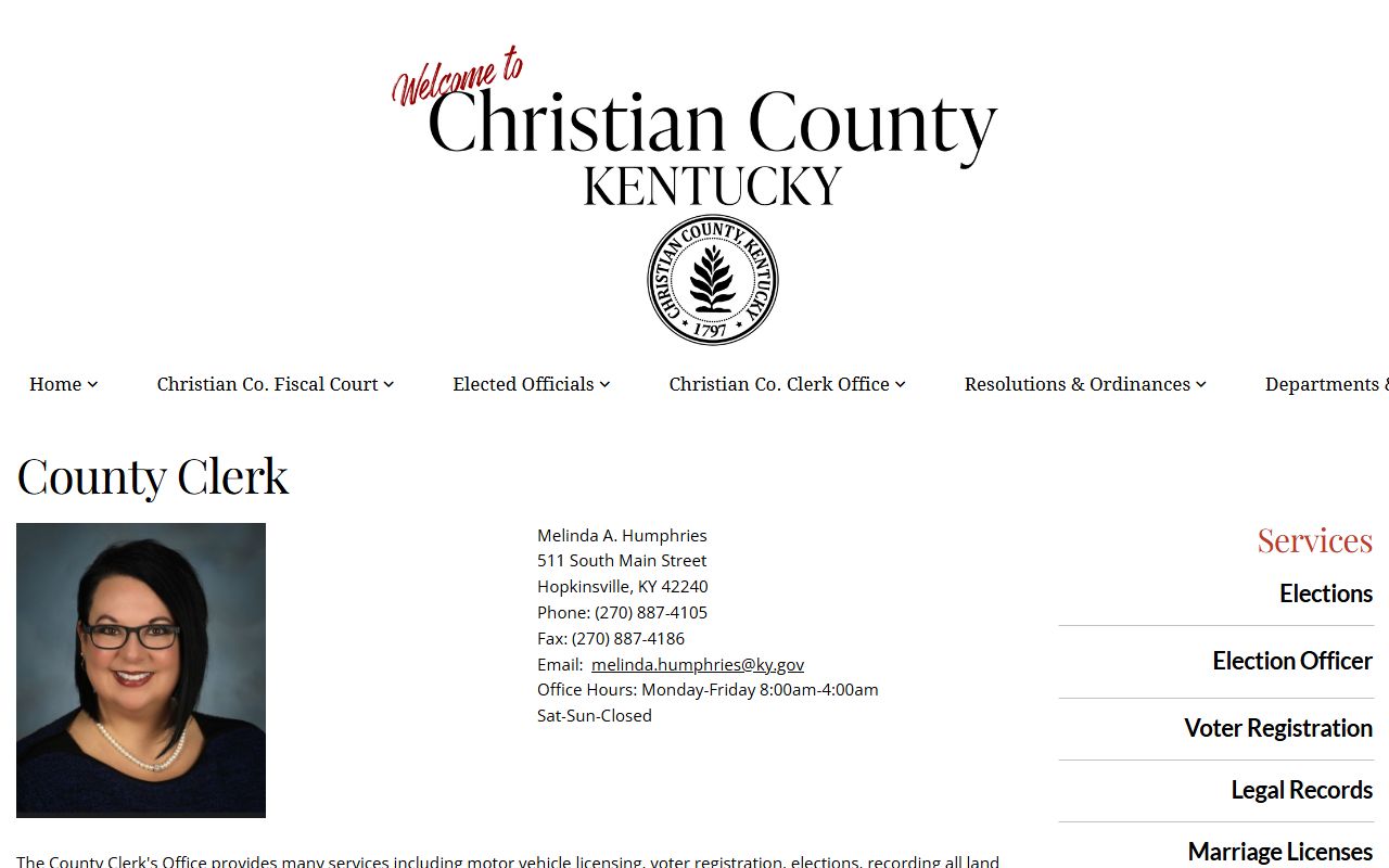 Christian County Kentucky County Clerk