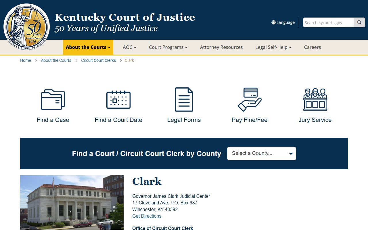Clark County Kentucky Circuit Court Clerk probate records