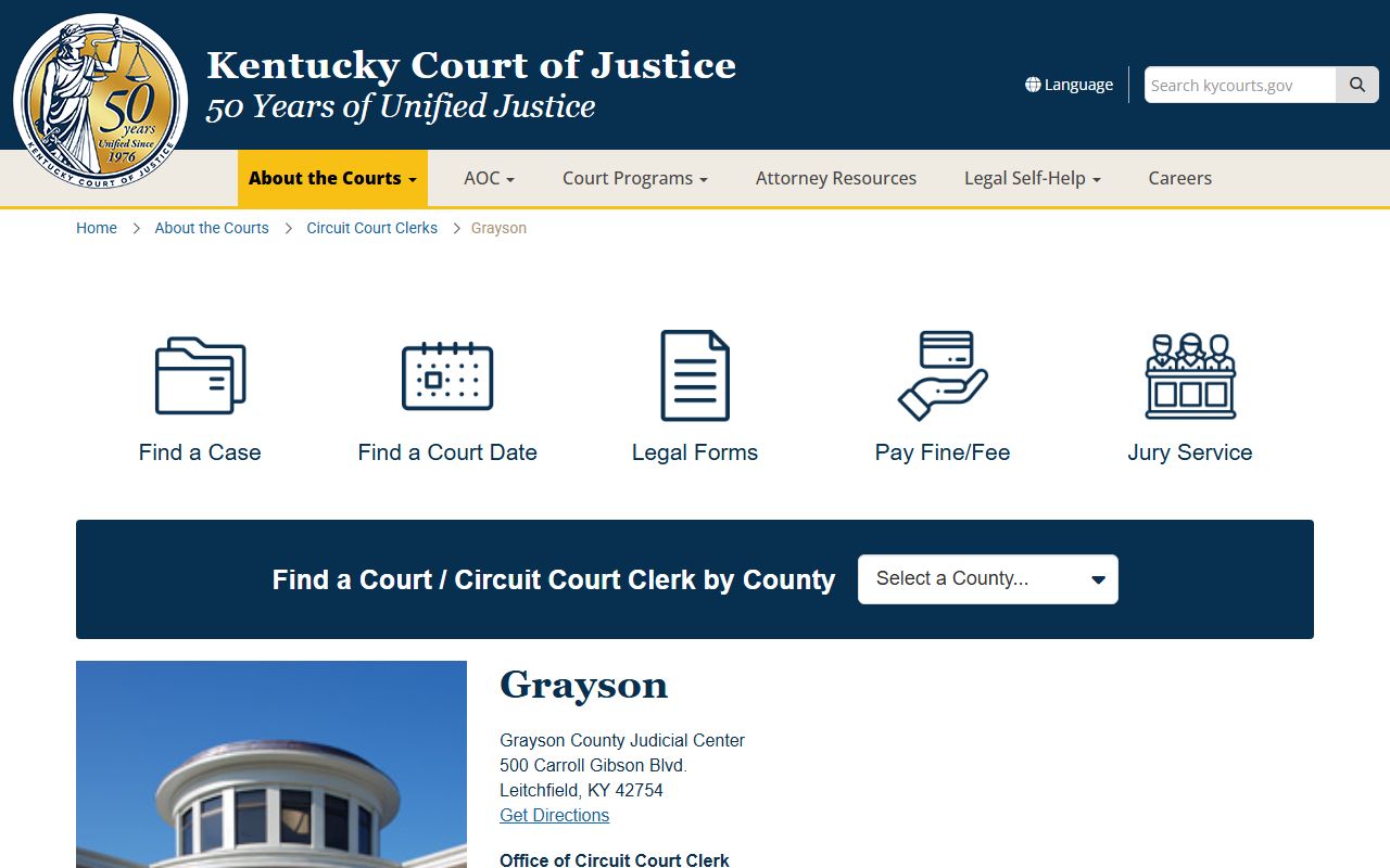 Grayson County Kentucky Circuit Court