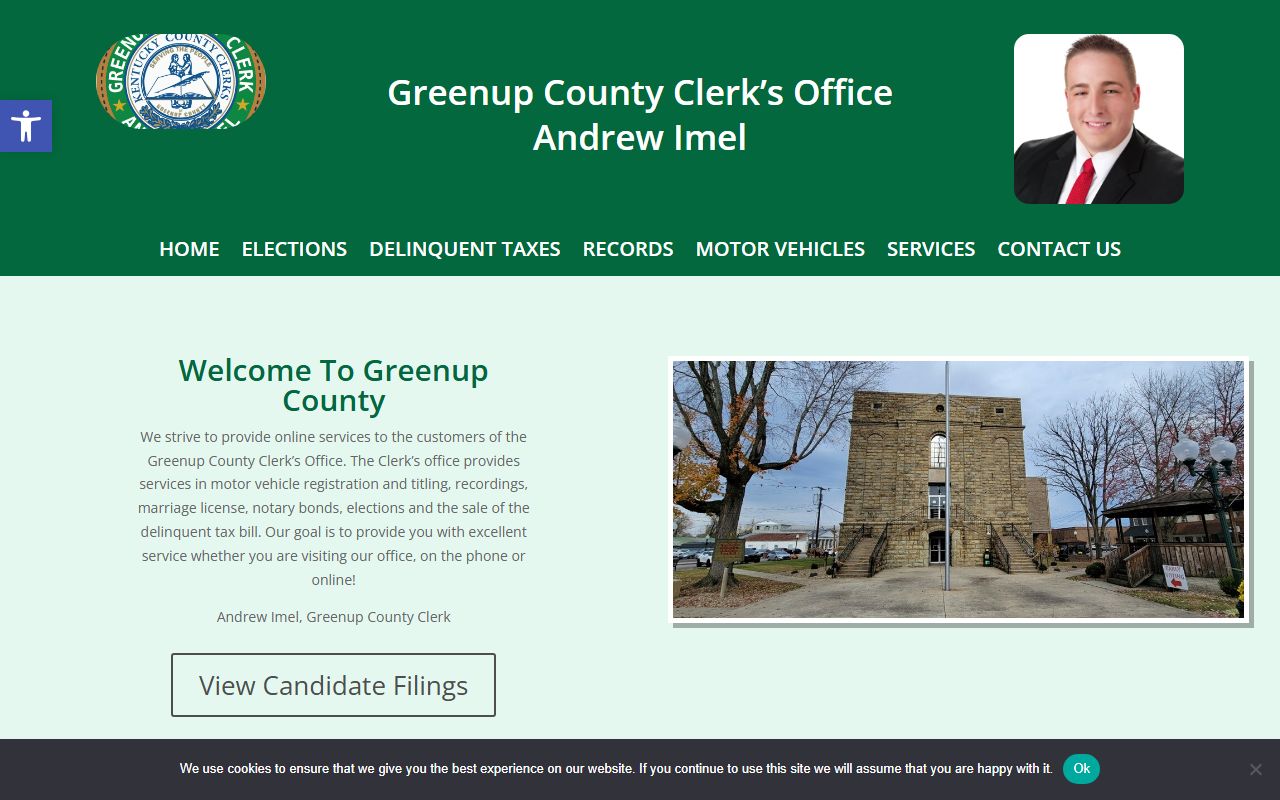 Greenup County Kentucky County Clerk office for land and marriage records
