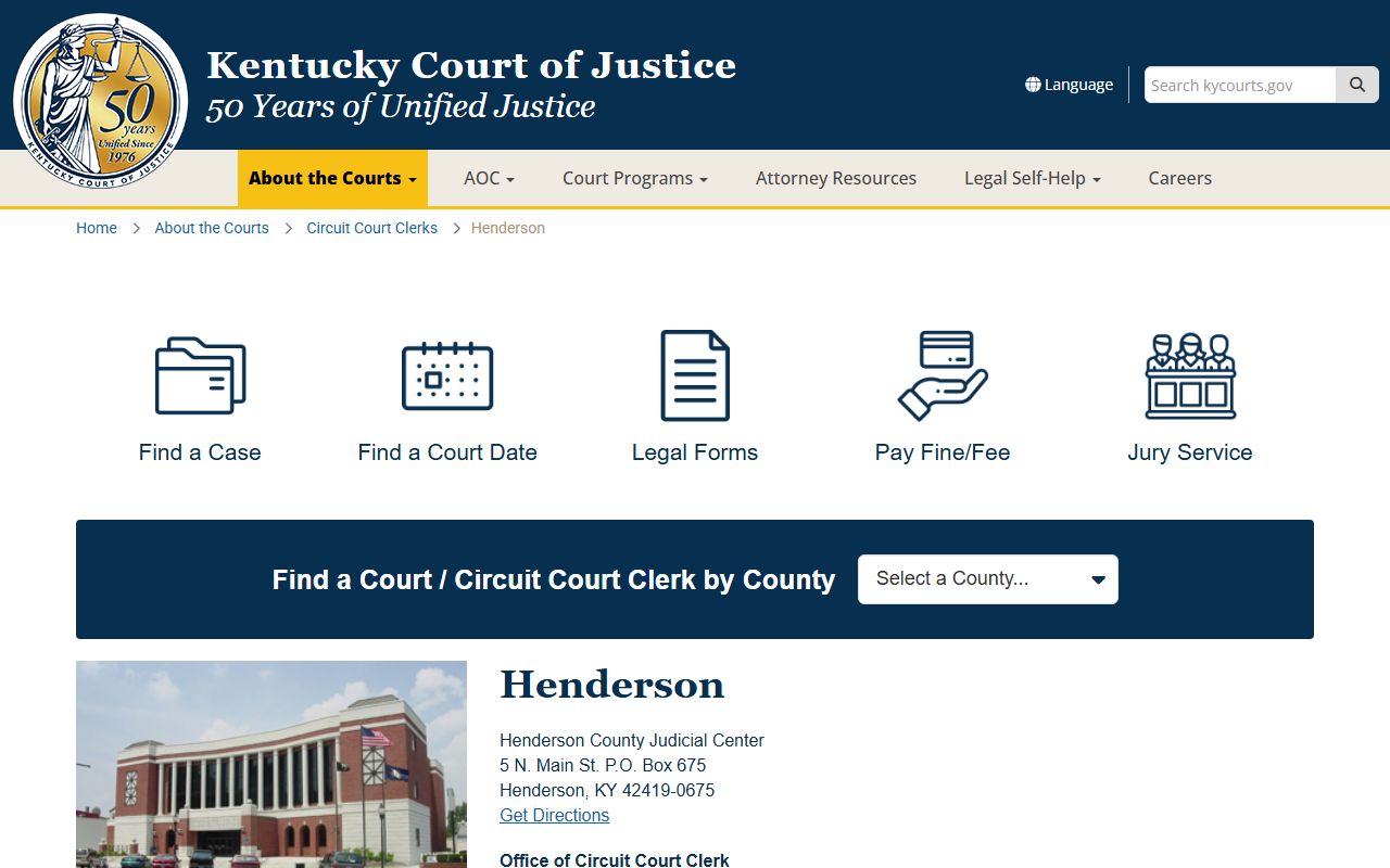 Henderson County Kentucky Circuit Court Clerk probate records