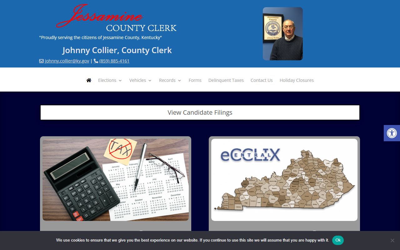 Jessamine County Kentucky County Clerk office for probate records