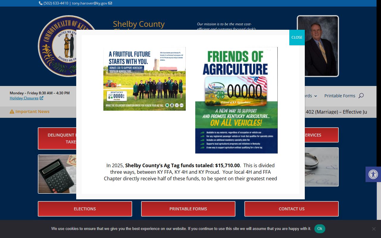 Shelby County Kentucky County Clerk office for probate records