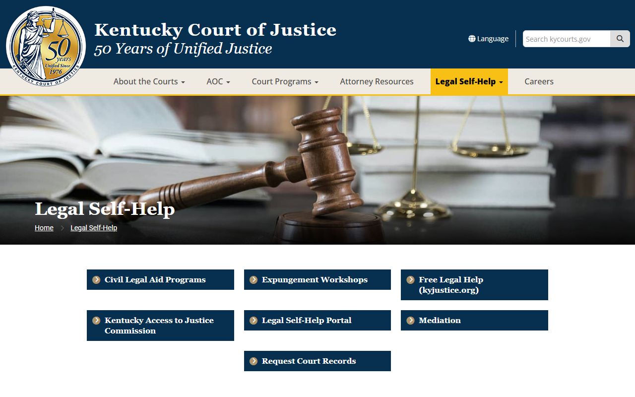 Kentucky Legal Self-Help Center providing probate assistance resources